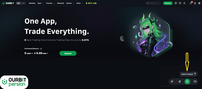 ارسال تیکت یا درخواست