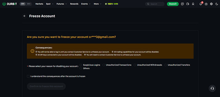 مسدودسازی حساب (Freeze Account)